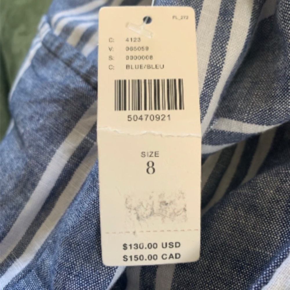 NWT Size 8 Anthropologie Striped Wide Leg Pants - Picture 13 of 13